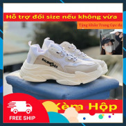 [Sale Sốc + Freeship] Giày Nam Nữ Balen Triple S Đế đục Trắng